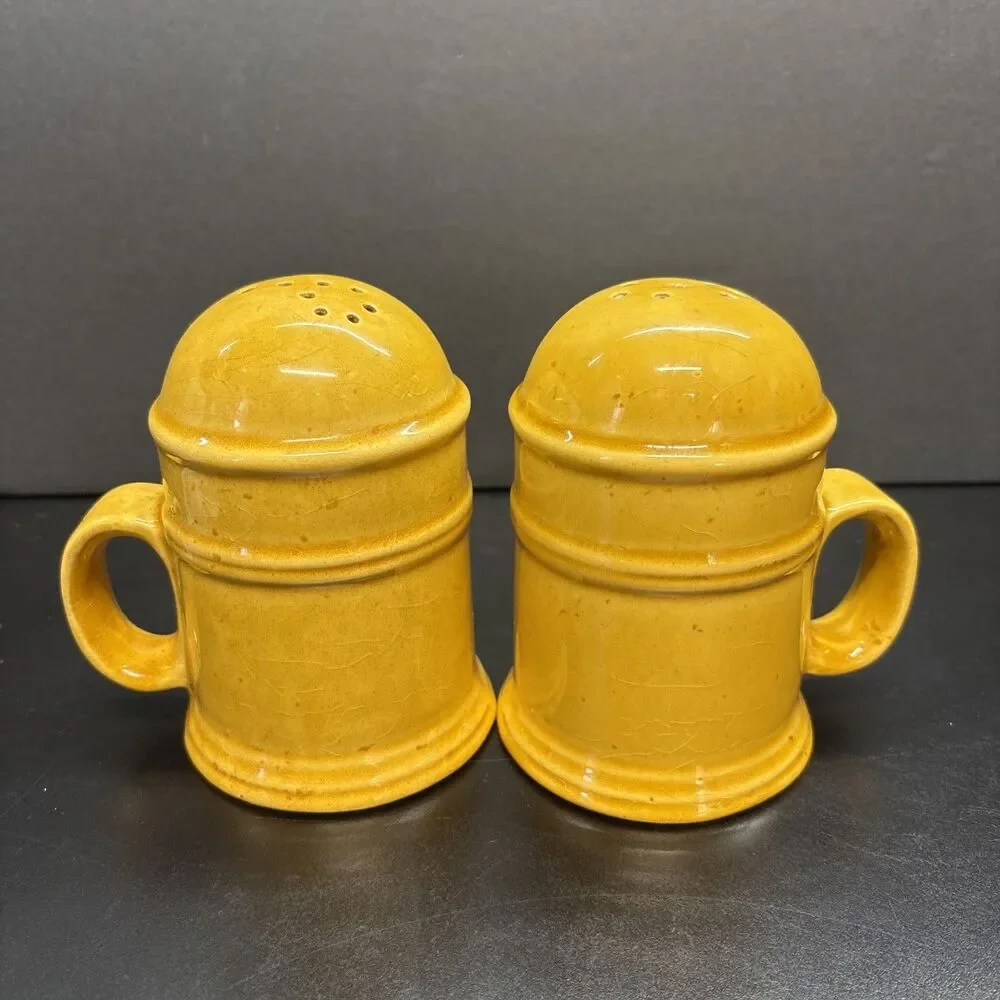 Retro Yellow Salt & Pepper Shakers